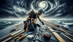 Hurricane storm damage to Florida homes — roof repair and replacement needed