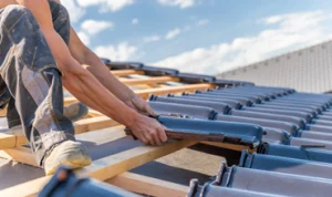 Close-up of professional roof installation in Central Florida — Blitz Roofing